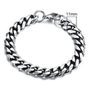 Chunky Stainless Steel Curb Chain Bracelet For Men