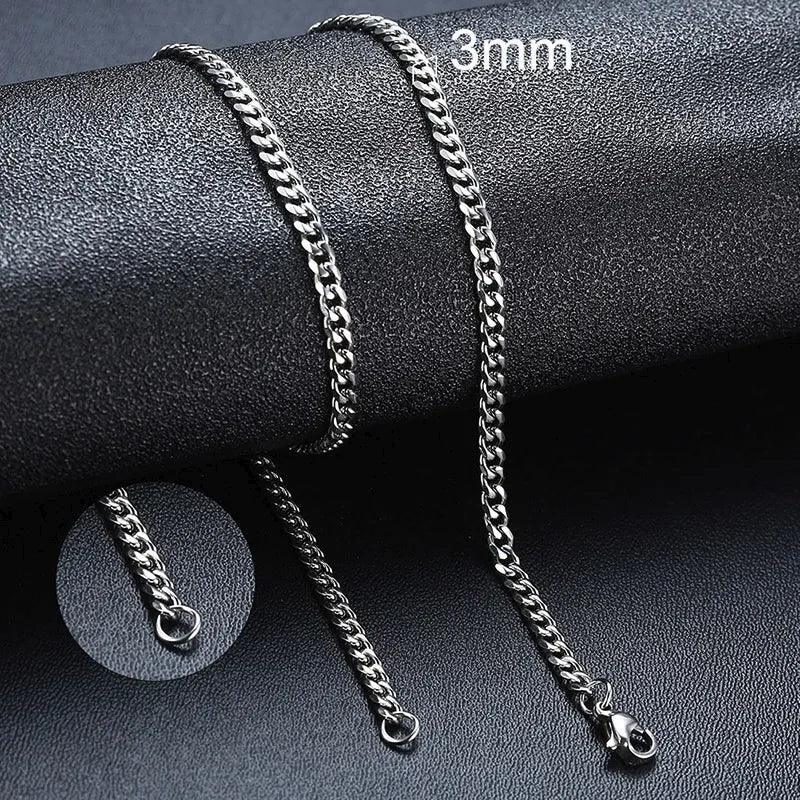 Cuban Chain Necklace Stainless Steel Link Chain Gold