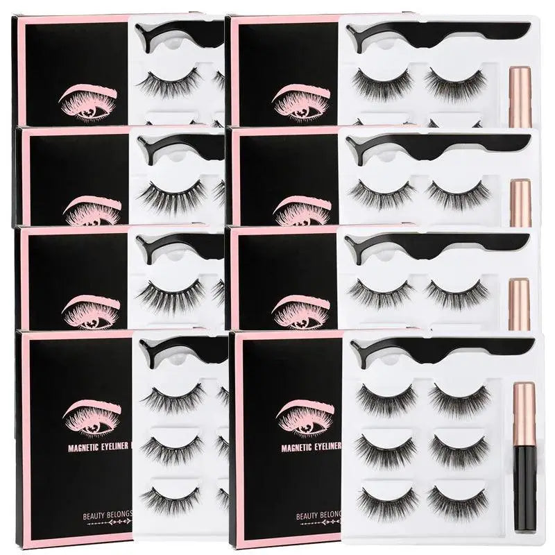 Magnetic Eyelashes Kit Waterproof Eyeliner Reusable Lashes