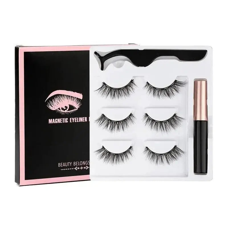 Magnetic Eyelashes Kit Waterproof Eyeliner Reusable Lashes