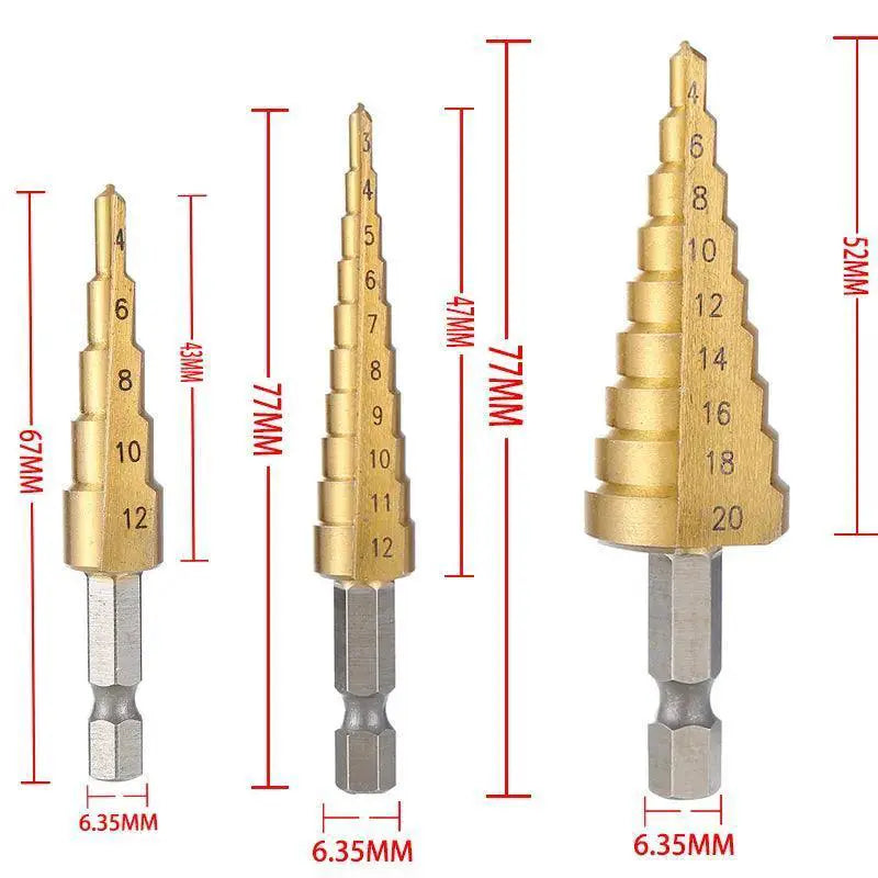 Ultimate Precision Step Drill Bit Set For Metal And Woodwork