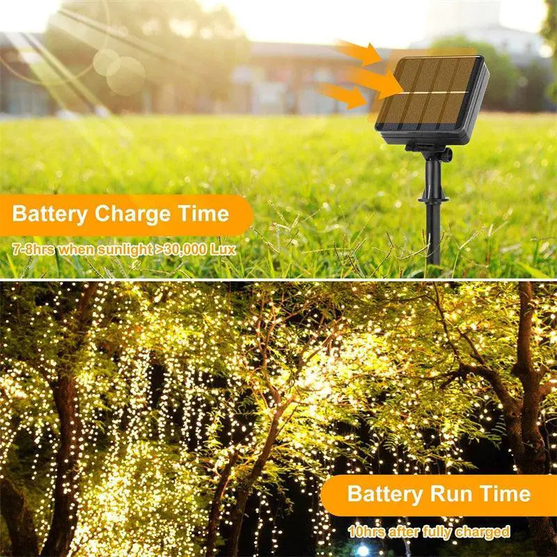 Solar Festoon LED Fairy Lights Outdoor Garden Decor
