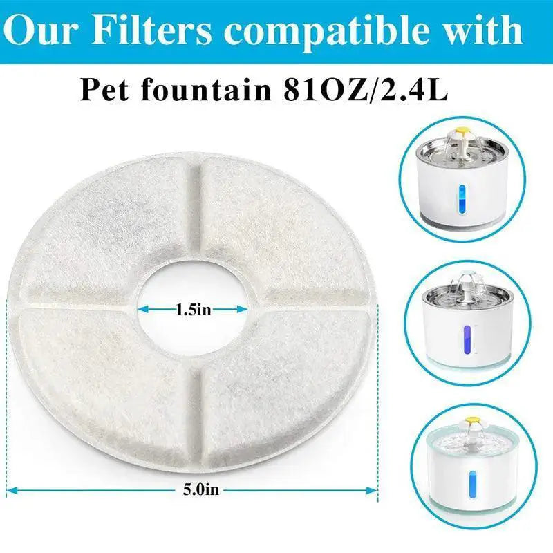 Cat Water Fountain Filter Triple Filtration Fresh Hydration