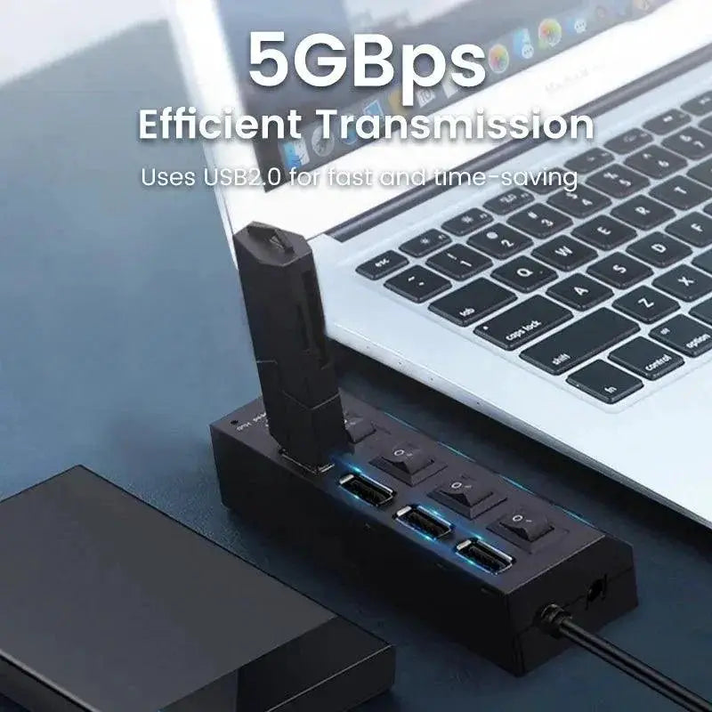 OLAF USB Hub 7 Port Splitter For Expanded Connectivity