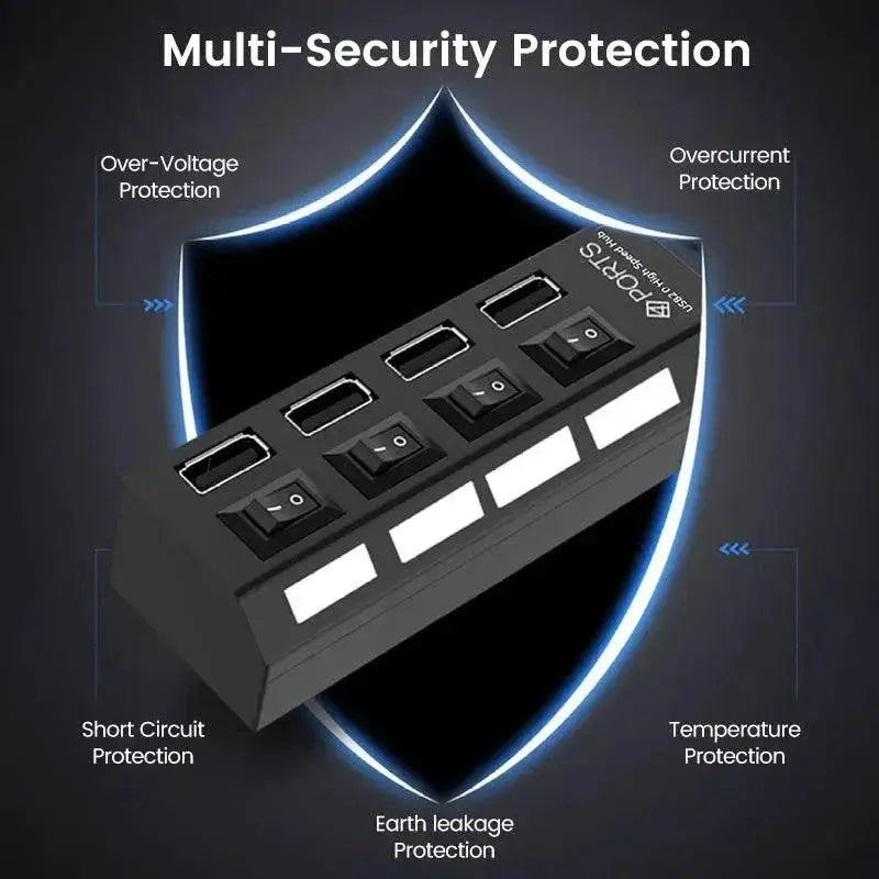 OLAF USB Hub 7 Port Splitter For Expanded Connectivity