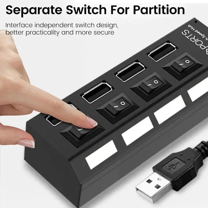 OLAF USB Hub 7 Port Splitter For Expanded Connectivity
