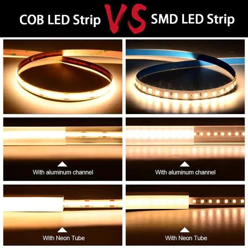 Bright COB LED Tape High Density Flexible Ribbon Options