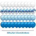 Blue And Rose Gold Latex Balloons Set For Celebrations