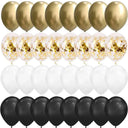 Blue And Rose Gold Latex Balloons Set For Celebrations