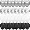 Blue And Rose Gold Latex Balloons Set For Celebrations