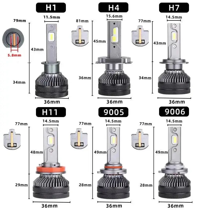 Dawn Knight 4300K Led Headlight Bulb Double Copper Tube
