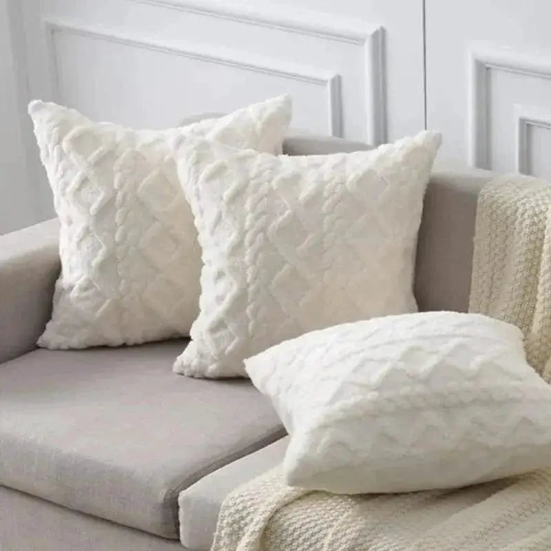 Cozy Vintage Knitted Pillow Cover Nostalgic Home Decor Piece
