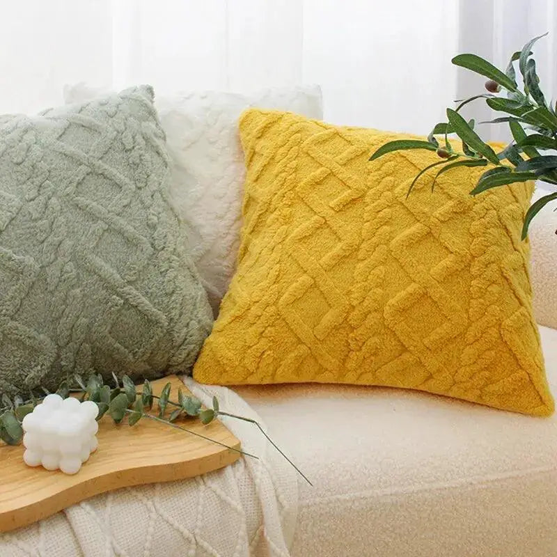 Cozy Vintage Knitted Pillow Cover Nostalgic Home Decor Piece