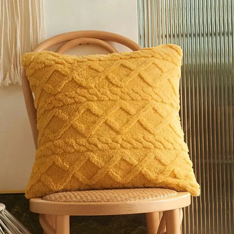 Cozy Vintage Knitted Pillow Cover Nostalgic Home Decor Piece