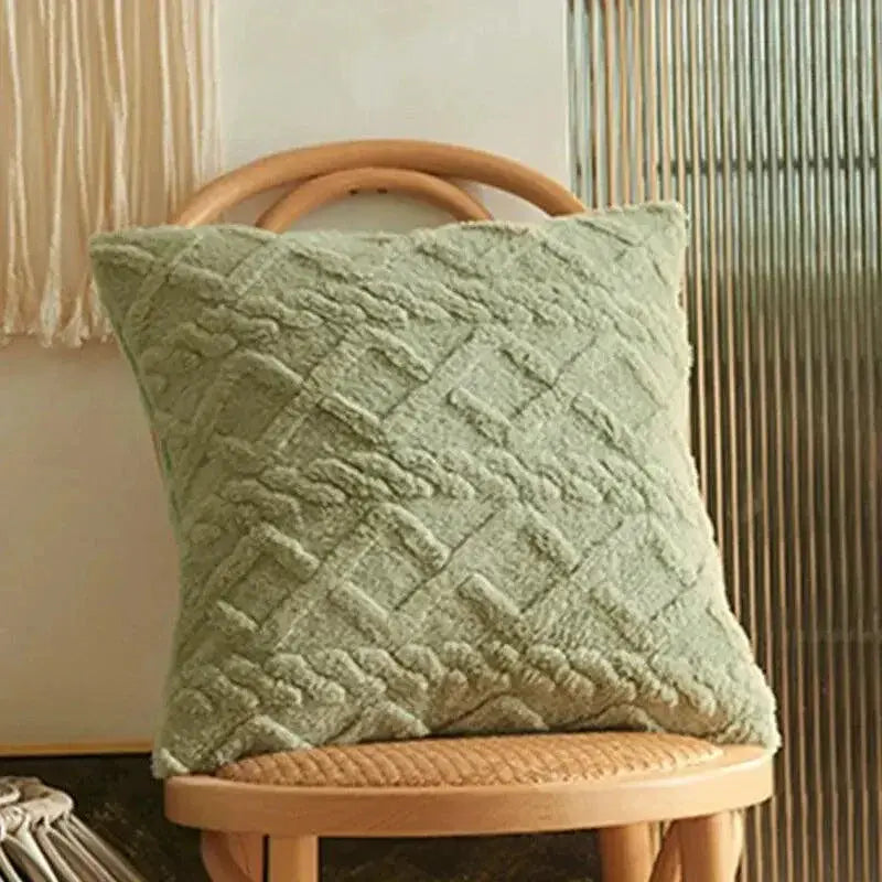 Cozy Vintage Knitted Pillow Cover Nostalgic Home Decor Piece