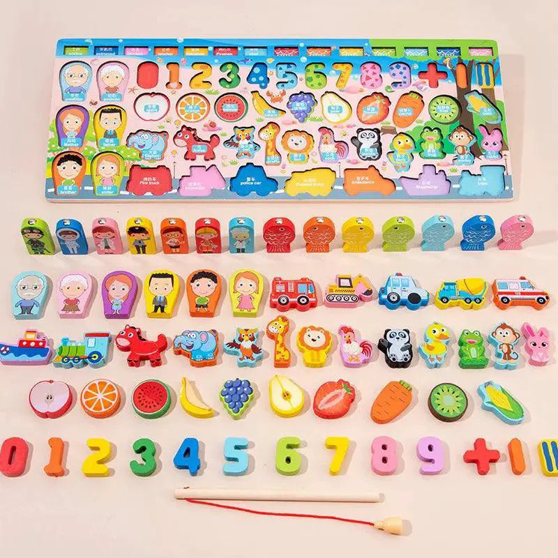 Montessori Wooden Math Learning Board For Kids Ages 3 To 12