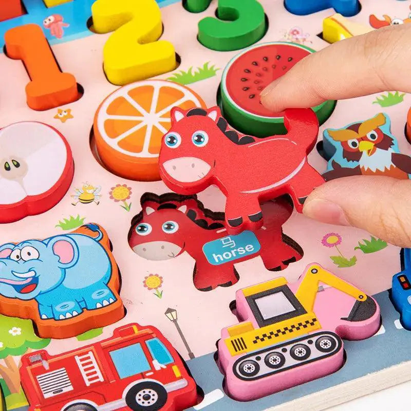 Montessori Wooden Math Learning Board For Kids Ages 3 To 12