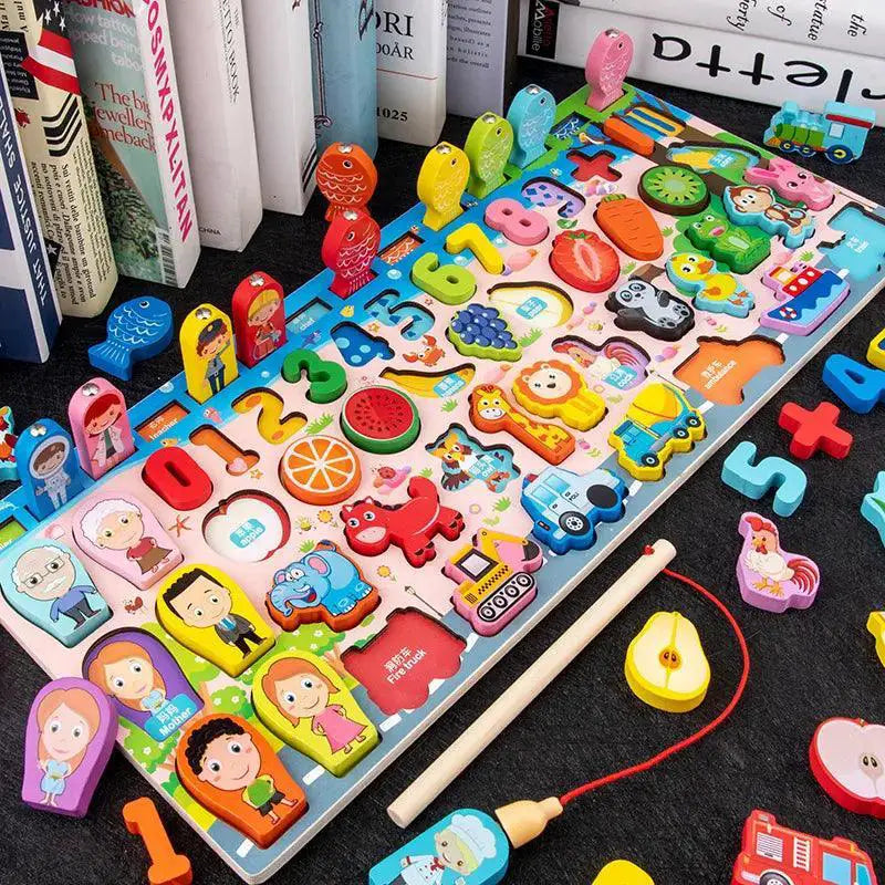 Montessori Wooden Math Learning Board For Kids Ages 3 To 12