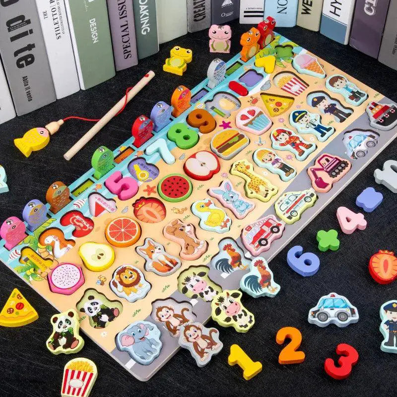 Montessori Wooden Math Learning Board For Kids Ages 3 To 12