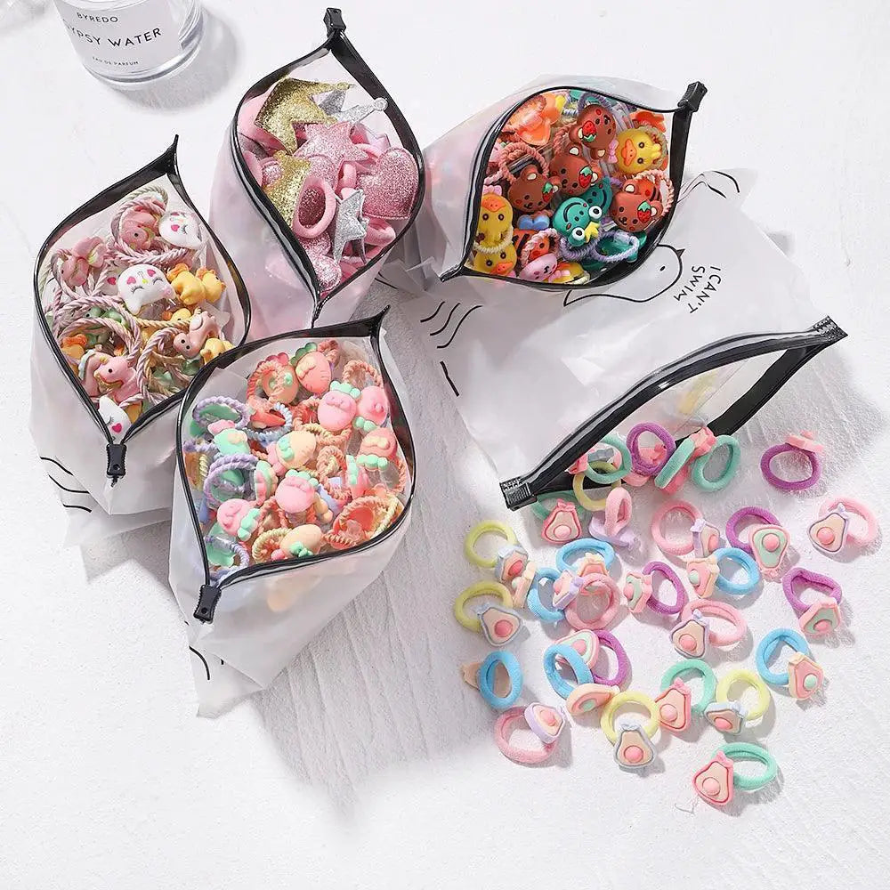 Kids Hair Ties Fashionable Elastic Set For Little Ones