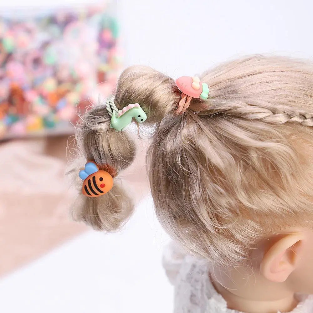Kids Hair Ties Fashionable Elastic Set For Little Ones