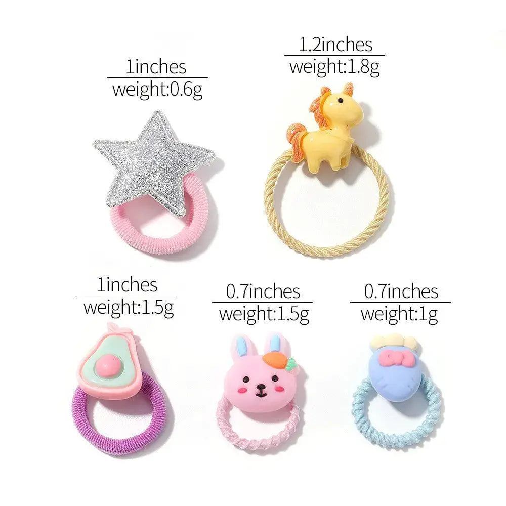 Kids Hair Ties Fashionable Elastic Set For Little Ones
