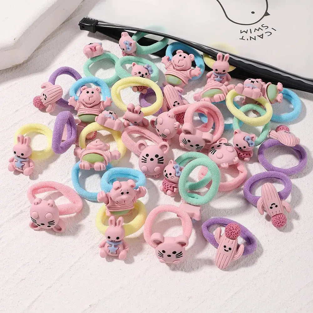 Kids Hair Ties Fashionable Elastic Set For Little Ones