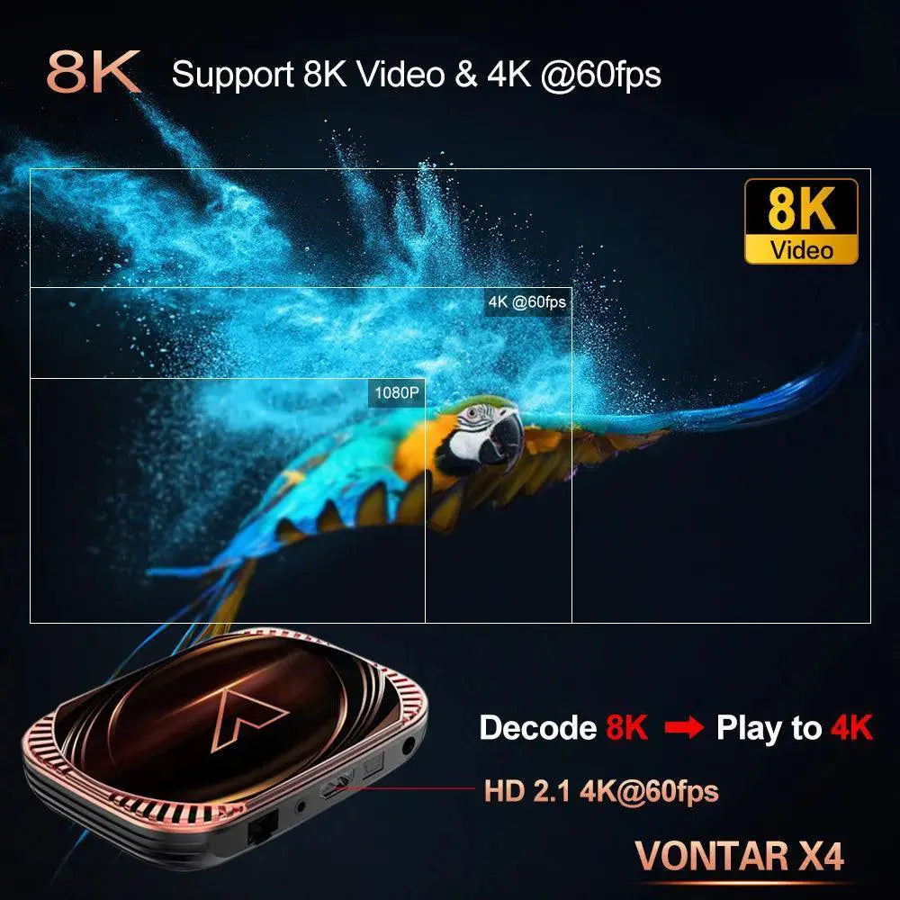 VONTAR X4 Smart TV Box Elevate Home Entertainment Experience