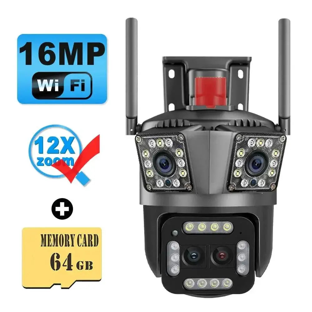 AI WiFi Security Camera for Business — 4K 8MP Add 128GB