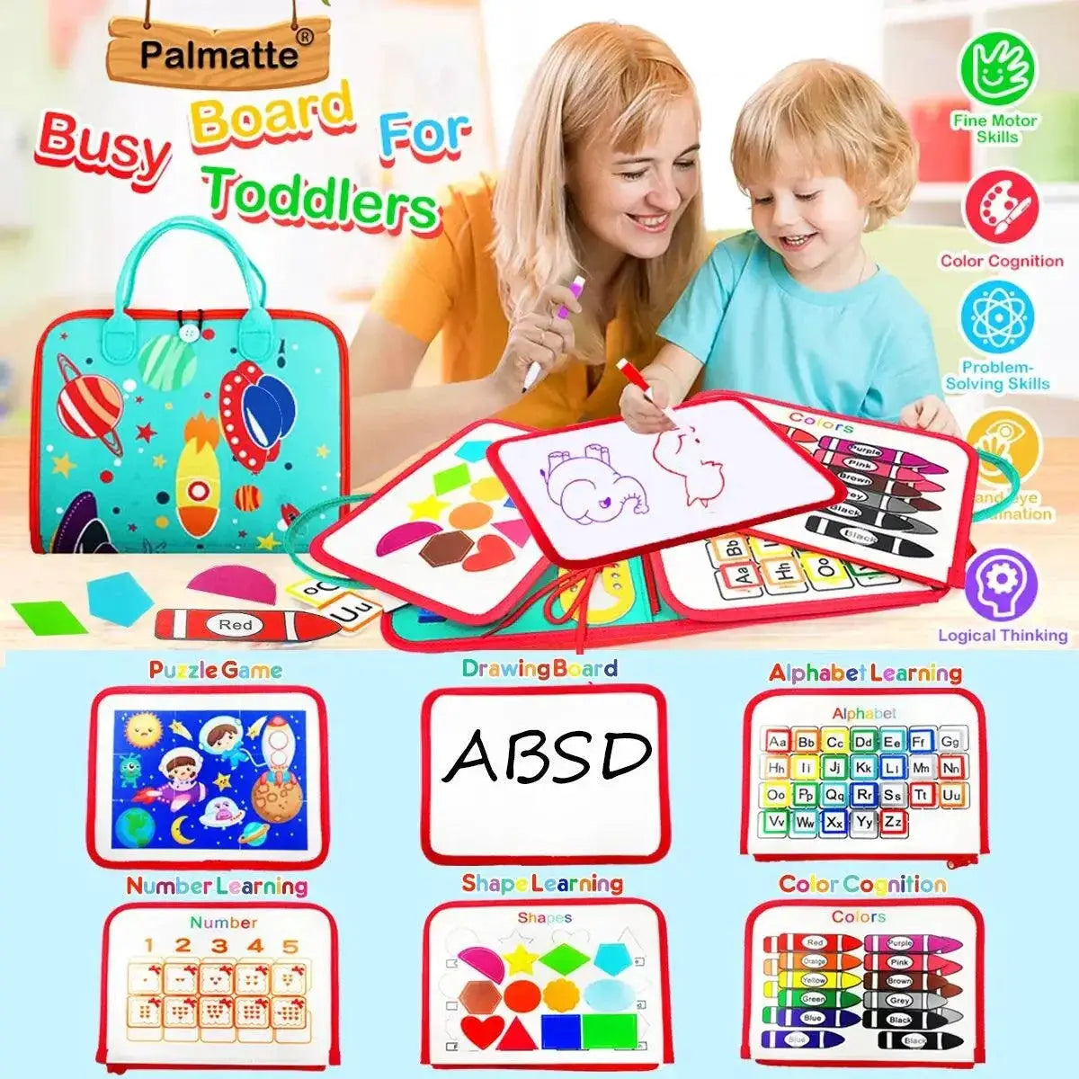 Montessori Busy Board For Toddler Development And Learning