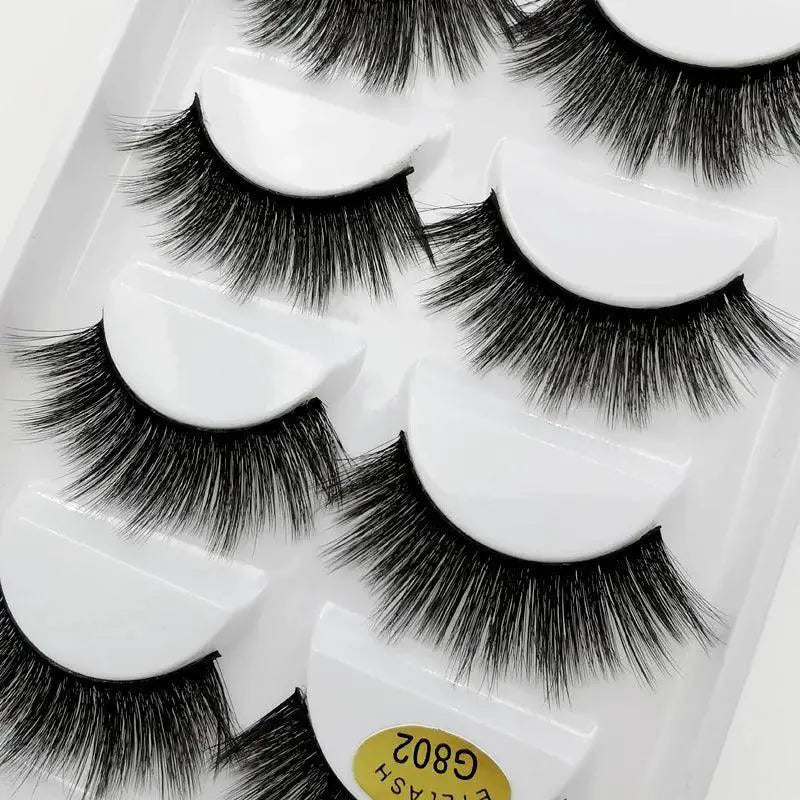 Natural Look False Eyelashes for Pros — 5 pairs - 1004