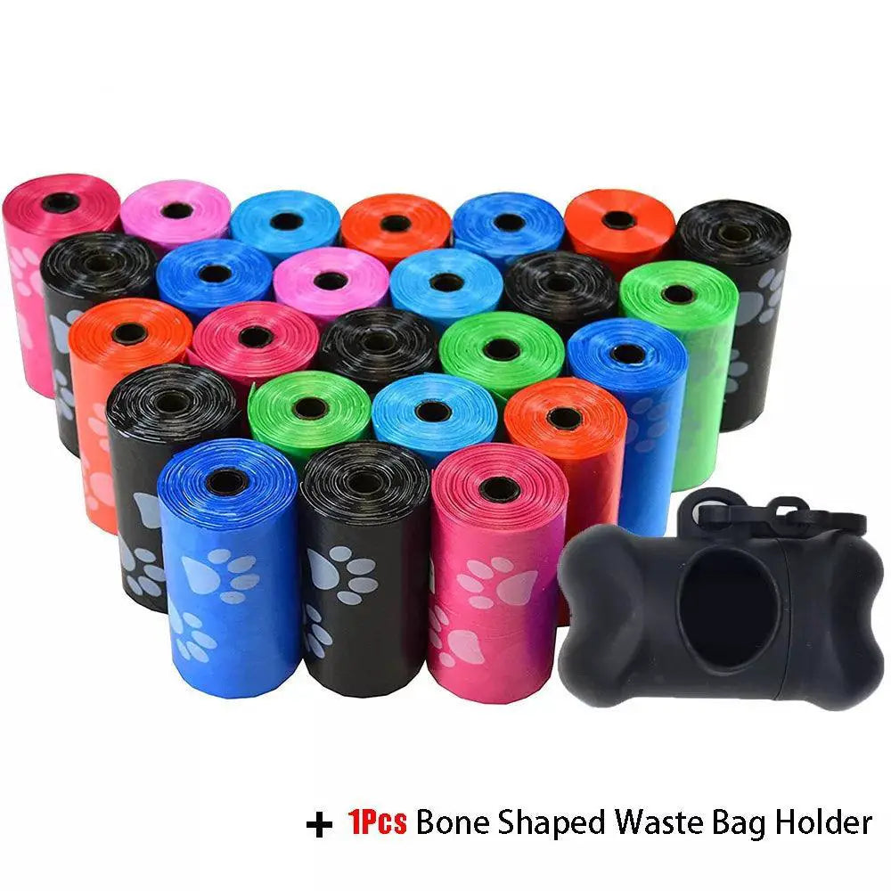 Pet Waste Bag Set With Leash Clip And Portable Dispenser