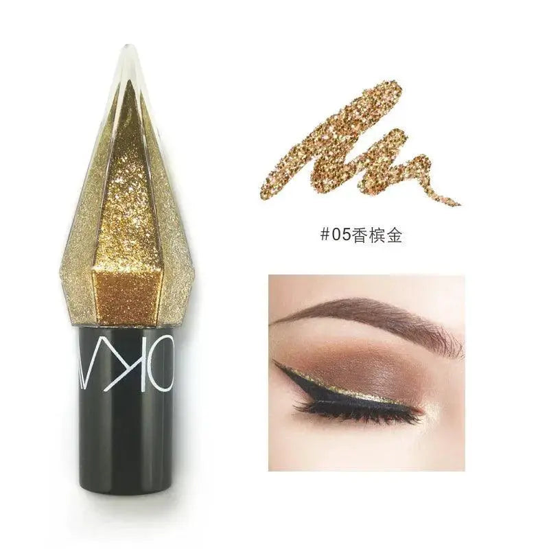 Diamond Glitter Eyeliner And Eyeshadow Rose Gold Silver