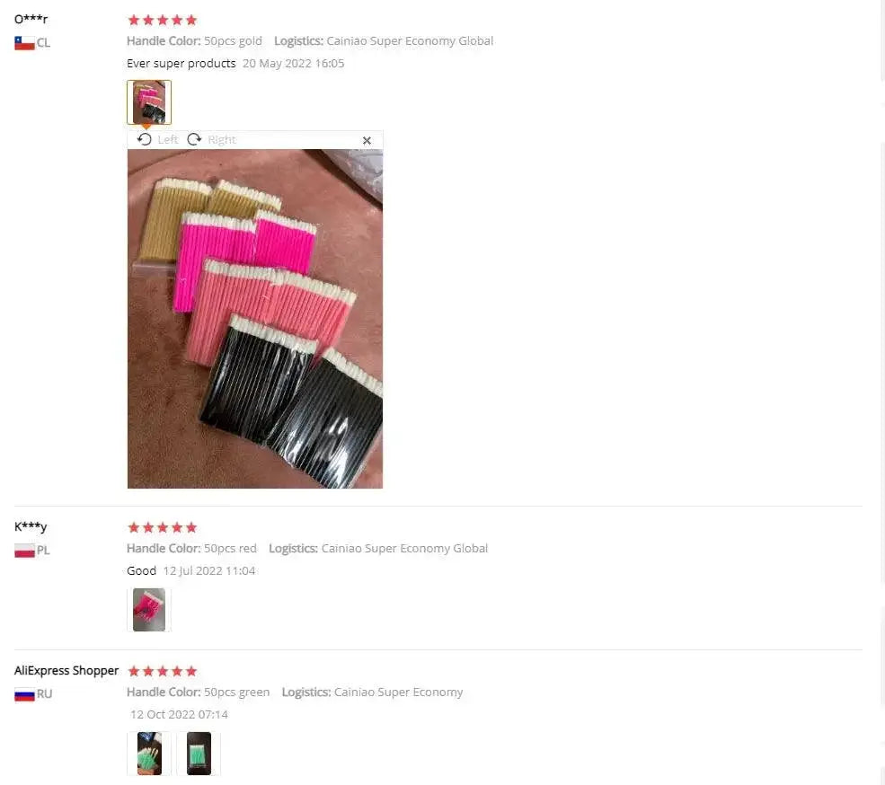 Disposable Lip and Eyelash Makeup Brushes Kit Flawless