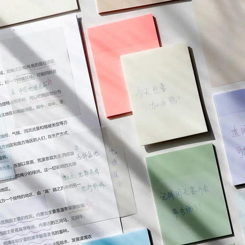 Creative Waterproof Transparent Sticky Note Pads for Office