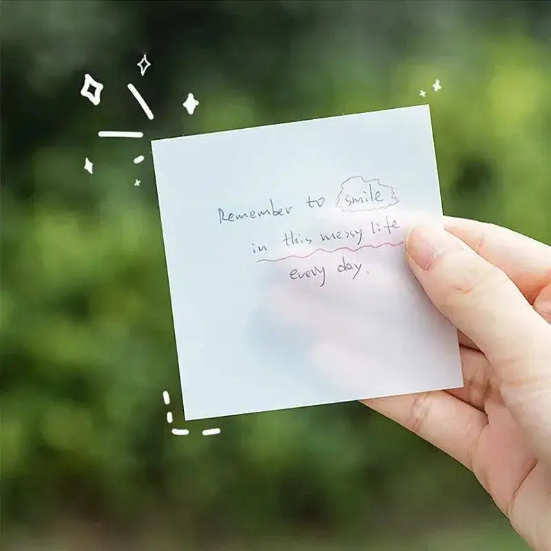 Creative Waterproof Transparent Sticky Note Pads for Office