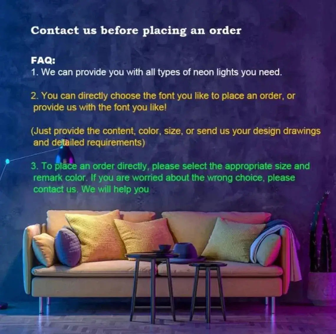 Neon Glow Custom LED Light Personalized Room Decor