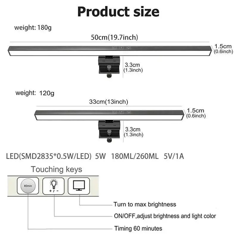 LED Monitor Light Eye Care Desk Lamp for Comfort Plus