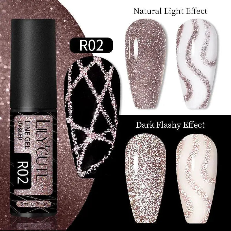 Gold Silver Gel Polish for Nails Shine — product view 12