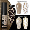Sculpted Metal Gel Nail Polish Metallic Gold Silver Shine