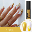 Sculpted Metal Gel Nail Polish Metallic Gold Silver Shine