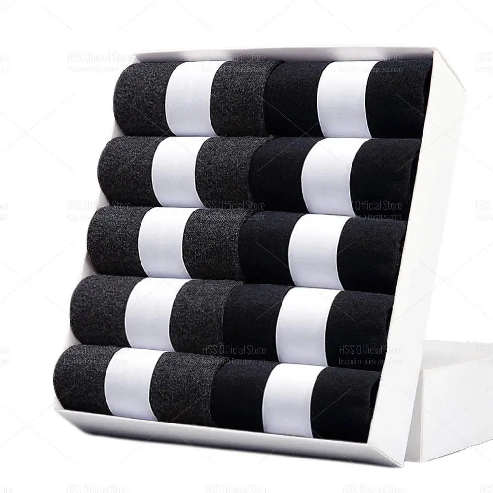 Ultimate Comfort Black Cotton Business Socks 10 Pack