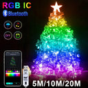 Smart Bluetooth RGB LED Fairy String Lights Waterproof Decor
