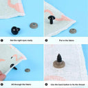 Black Plastic Safety Eyes 10mm for DIY Dolls and Crafts