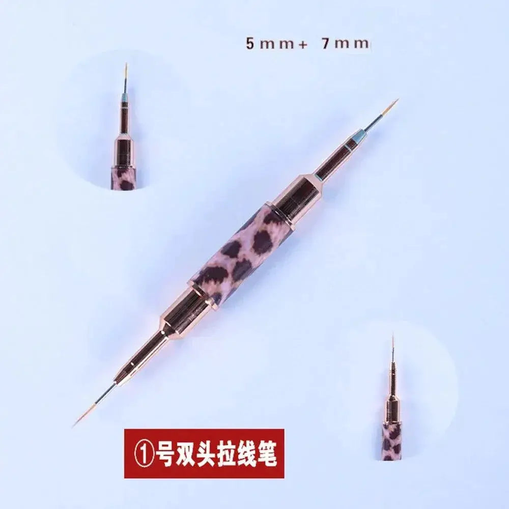 Leopard Print Nail Art Brush Set For Stunning Designs