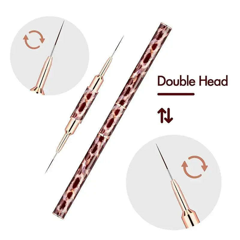 Leopard Print Nail Art Brush Set For Stunning Designs