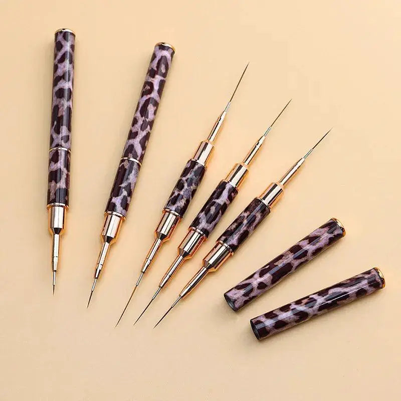Leopard Print Nail Art Brush Set For Stunning Designs