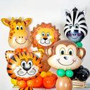 Jungle Safari Foil Balloons Set For Wild Party Decorations