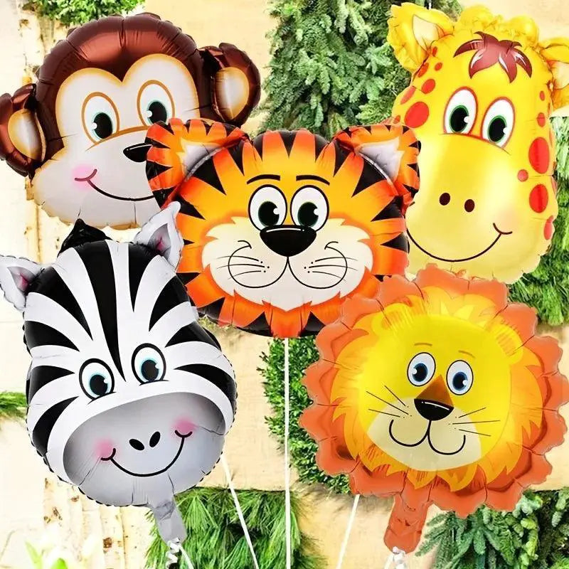 Jungle Safari Foil Balloons Set For Wild Party Decorations