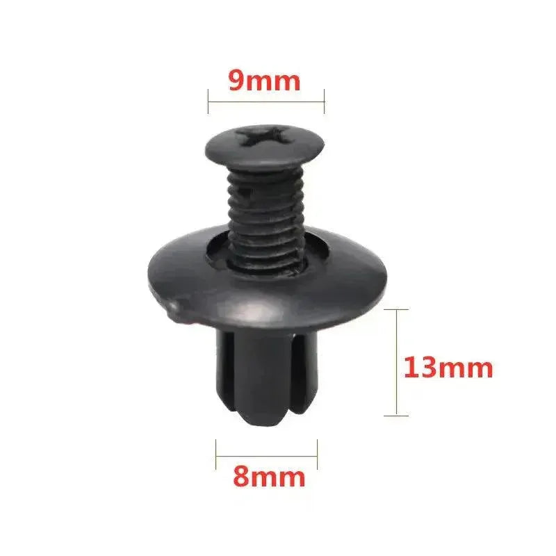 Plastic Rivet Fasteners For Car Bumper Fender Clips 50 Pack